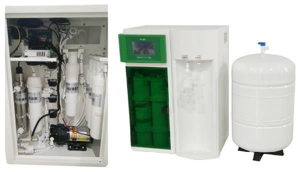 10LPH Mesin Pengolahan Air Reverse Osmosis dengan TOC < 20ppb dan Daya 50W untuk penggunaan laboratorium