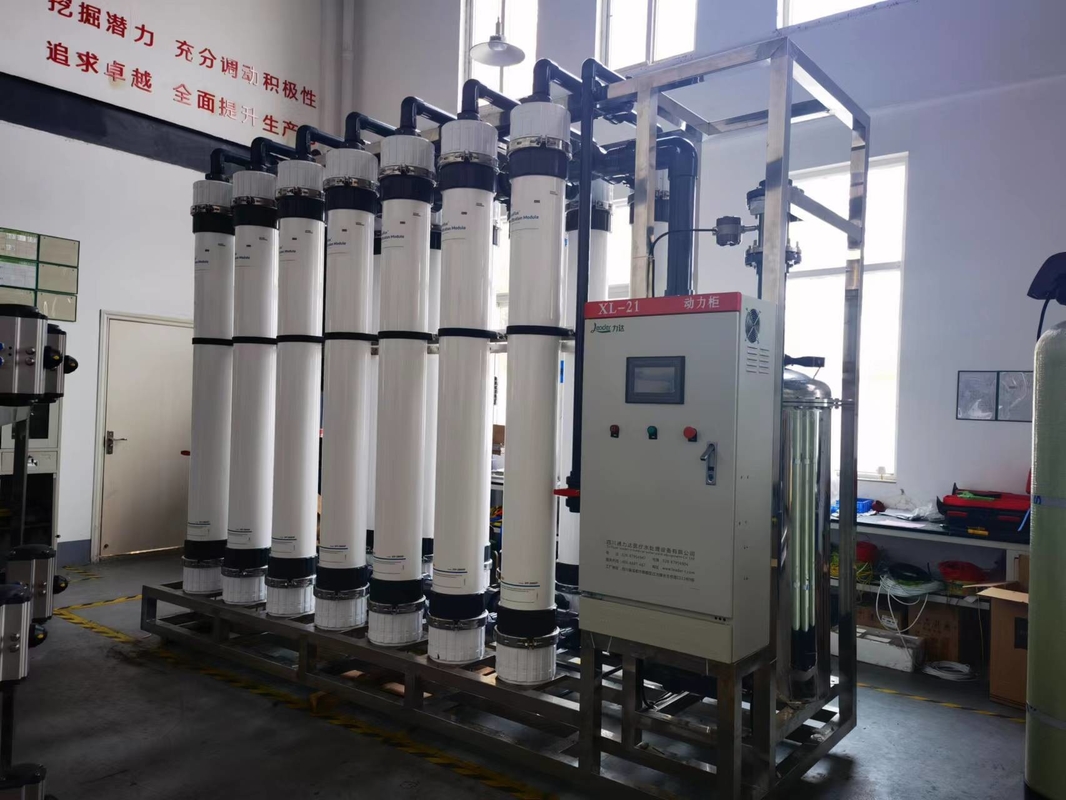 65000lph UF Membran Filter Pengolahan Air Penuh Otomatis