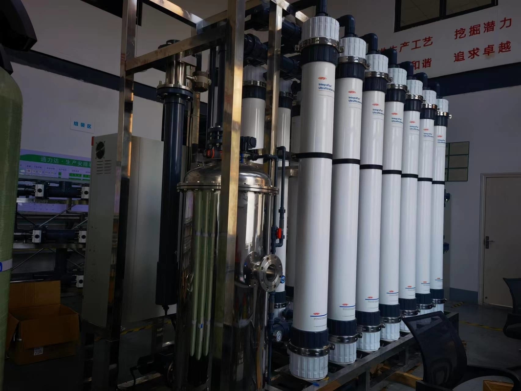 65000lph UF Membran Filter Pengolahan Air Penuh Otomatis