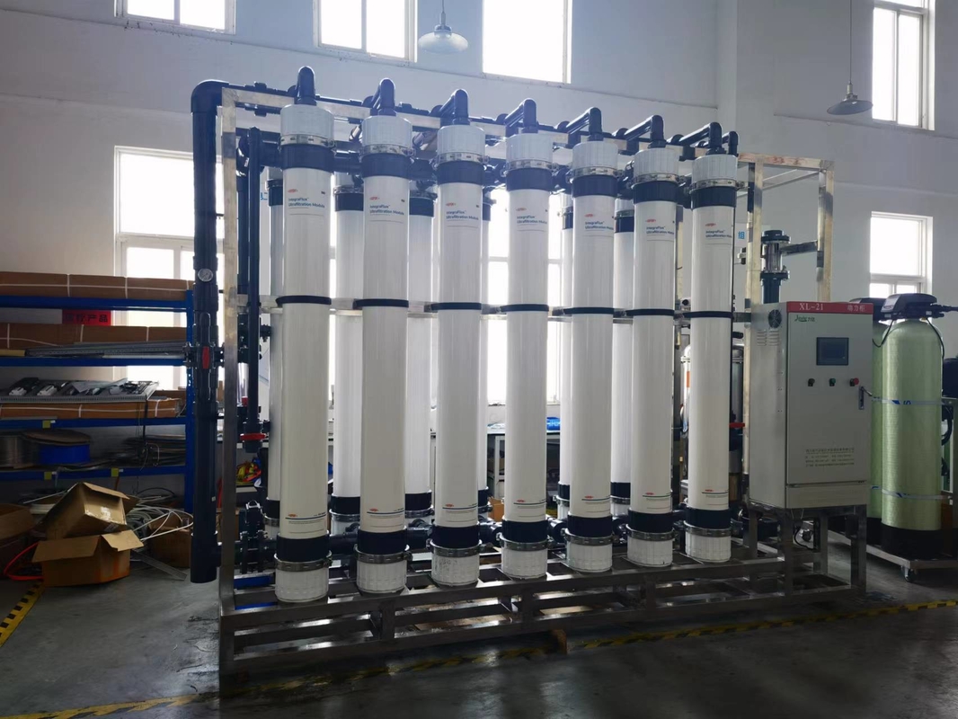 65000lph UF Membran Filter Pengolahan Air Penuh Otomatis