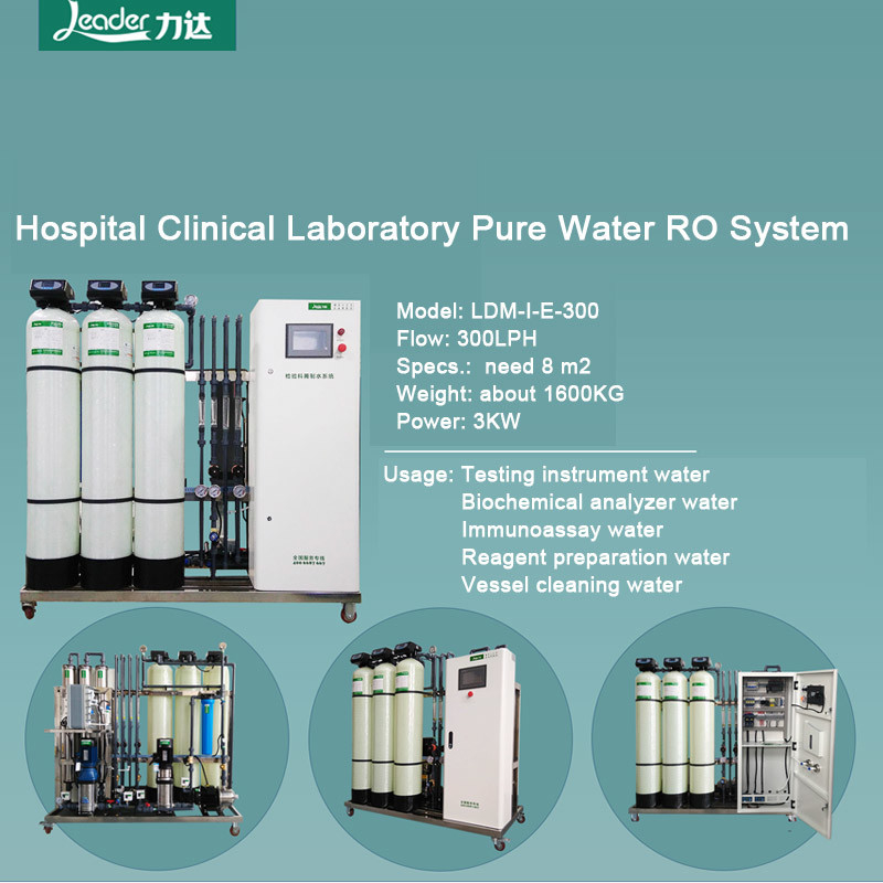 Sistem Pengolahan Air Laboratorium 300L/H Perangkat Reverse Osmosis 2stage RO + EDI