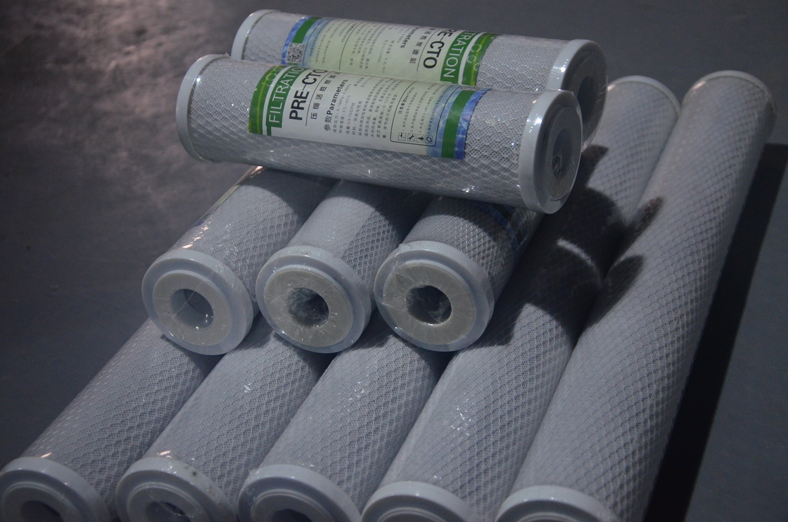 Kartrid filter Karbon Aktif Terkompresi CTO 10 inci untuk Aksesori Sistem RO mesin air murni