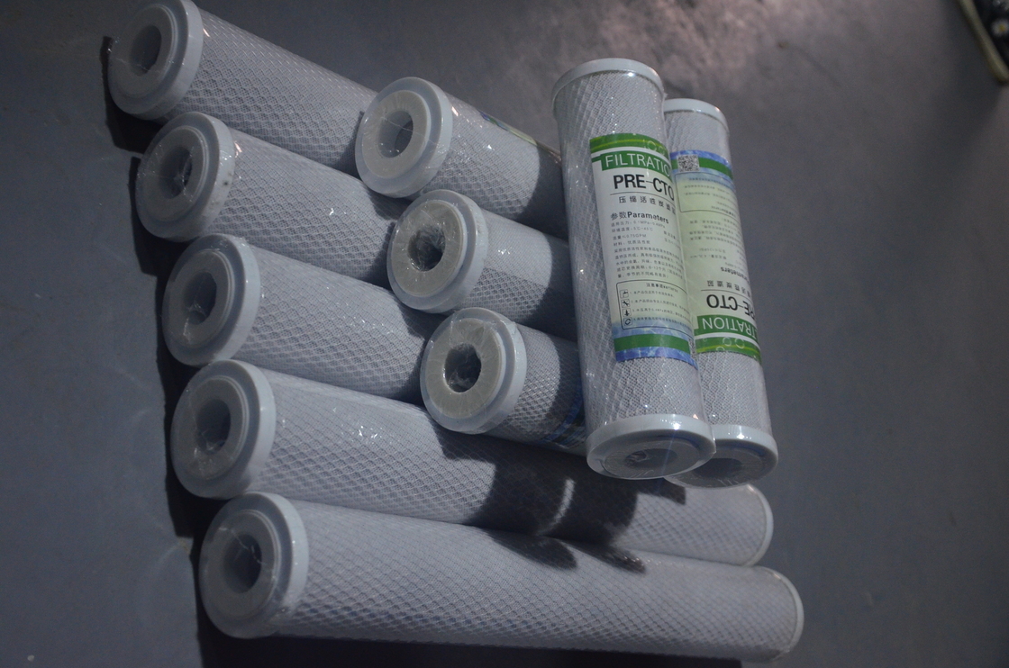 Kartrid filter Karbon Aktif Terkompresi CTO 10 inci untuk Aksesori Sistem RO mesin air murni