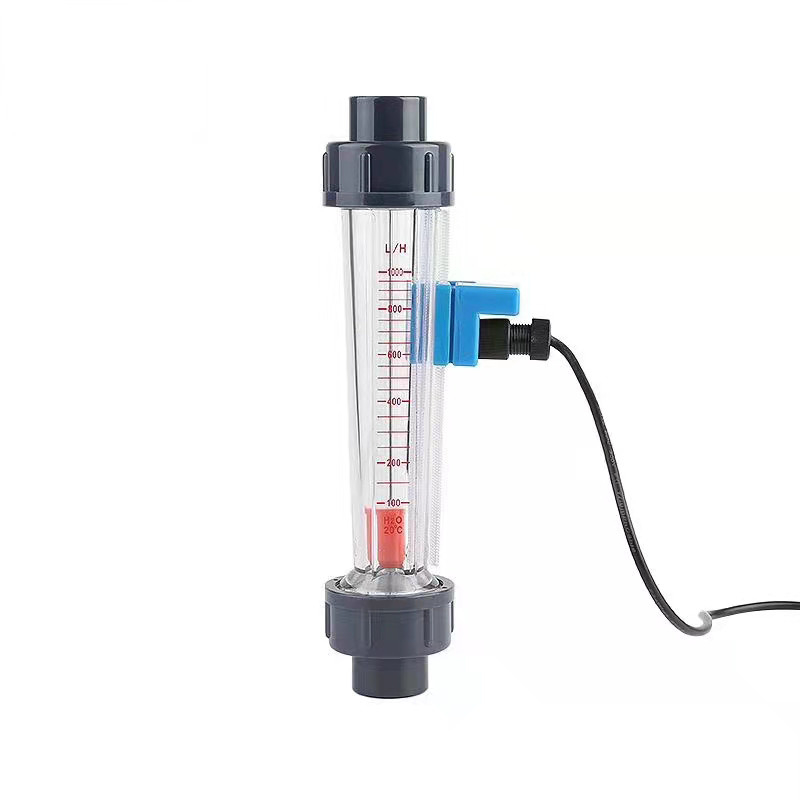 Acrylic OEM PVC / SS Connection 5GPM Panel Mount Flowmeter Pengukur Aliran Air Untuk RO