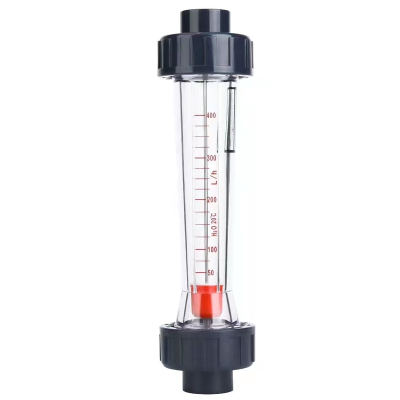 Acrylic OEM PVC / SS Connection 5GPM Panel Mount Flowmeter Pengukur Aliran Air Untuk RO
