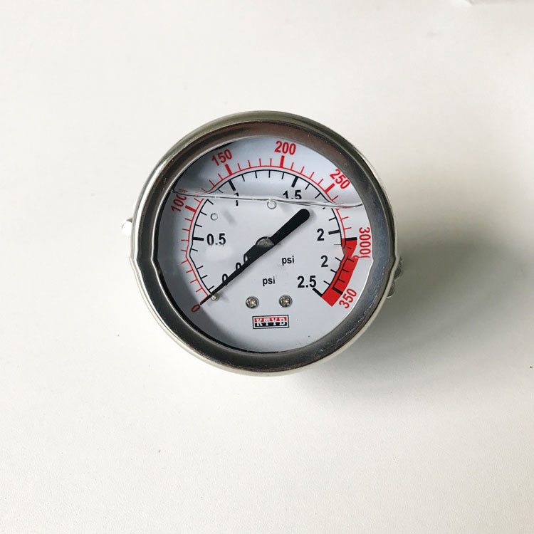 SUS Manometer Diafragma Seal 60Kpa Pengukur Tekanan Air Diisi Untuk Pengolahan Air Ro