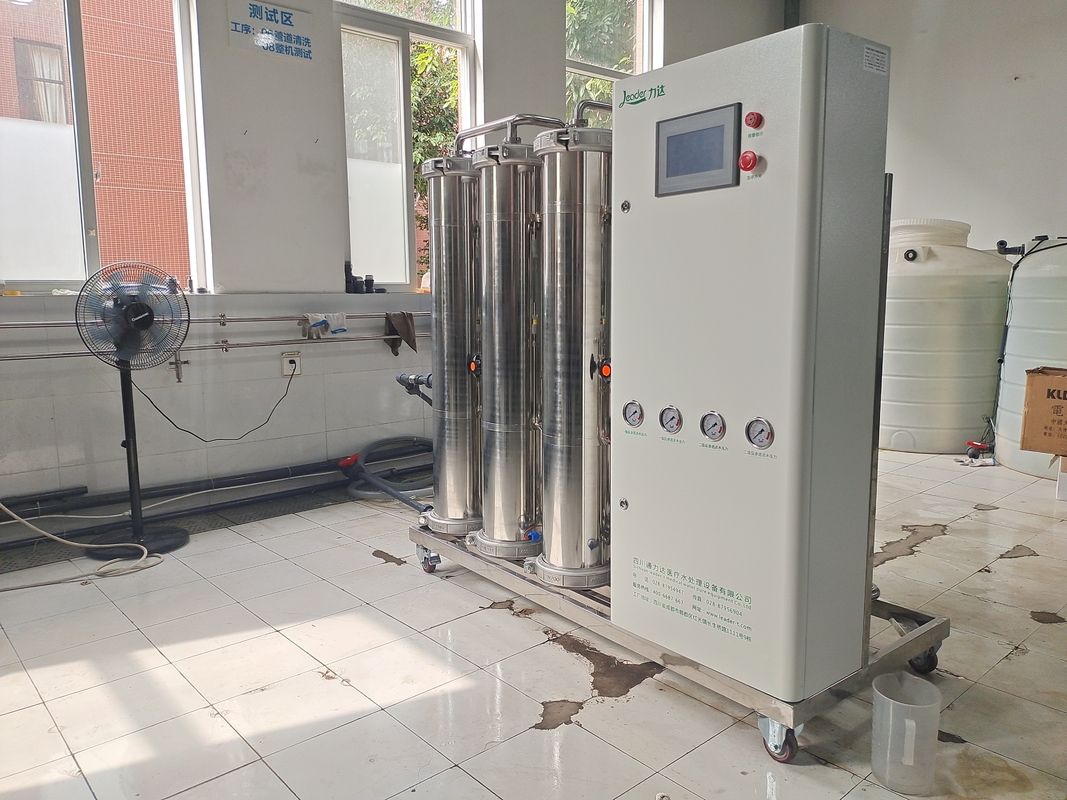 Bahan SS 1000LPH Sistem RO Tahap Ganda Dengan Disinfeksi UV