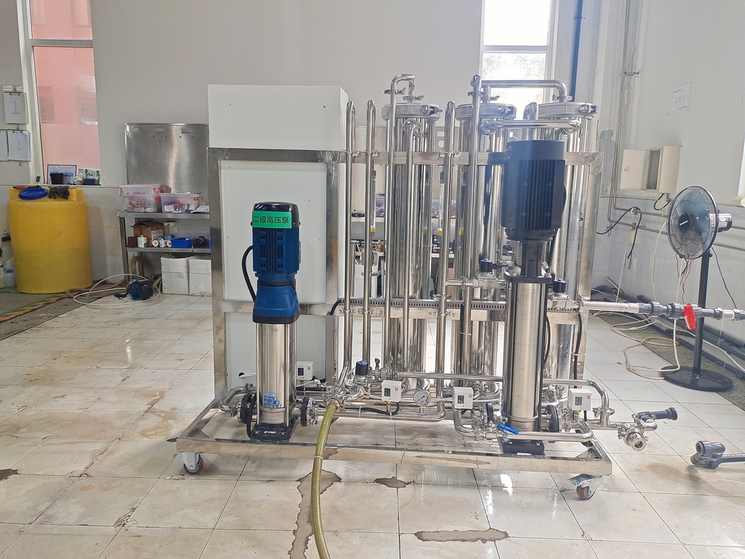 Bahan SS 1000LPH Sistem RO Tahap Ganda Dengan Disinfeksi UV